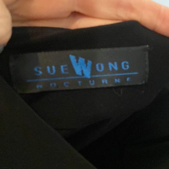 Stunning Vintage Sue Wong Black Halter Dress With Rhinestone Detail - Picture 5 of 5